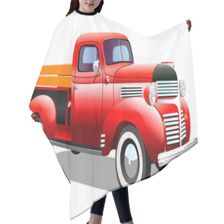 Personality  Old Cargo Retro Car On White Background, Vector Illustration Hair Cutting Cape