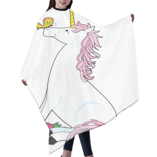 Personality  Unicorn Butterfly Hair Cutting Cape