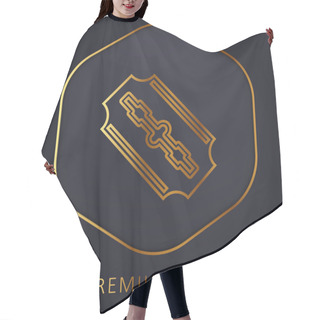 Personality  Blades Golden Line Premium Logo Or Icon Hair Cutting Cape