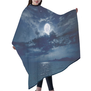 Personality  Full Moon Over Sea Hair Cutting Cape