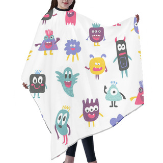 Personality  Cute Seamless Monster Funny Pattern Hair Cutting Cape