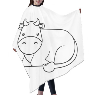 Personality  Cute Ox Manger Character Hair Cutting Cape