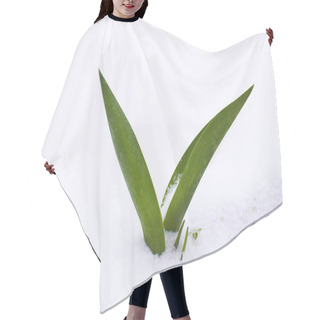 Personality  Green Grass In The Snow Hair Cutting Cape