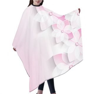 Personality  Floral Background, Greeting Card, 3d Flowers Sakura Hair Cutting Cape