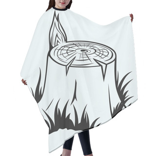 Personality  Old Tree Stump Hair Cutting Cape