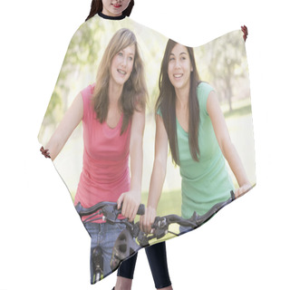Personality  Teenage Girls On Bicycles Hair Cutting Cape