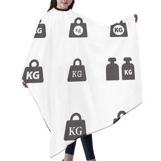 Personality  Weight Kilogram Icon Vector Isolated Hair Cutting Cape