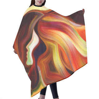 Personality  Layers Of Inner Paint Hair Cutting Cape