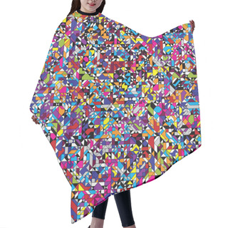 Personality  Seamless Geometric Pattern With Colourful Elements. Hair Cutting Cape
