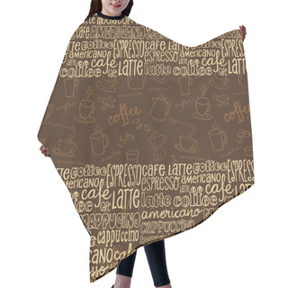 Personality  Seamless Coffee Pattern Hair Cutting Cape