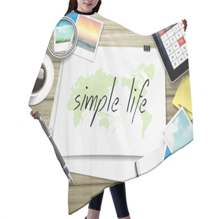 Personality  Simple Life Written On Paper Hair Cutting Cape