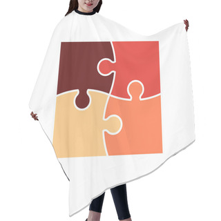 Personality  Set Of Puzzle Pieces Hair Cutting Cape