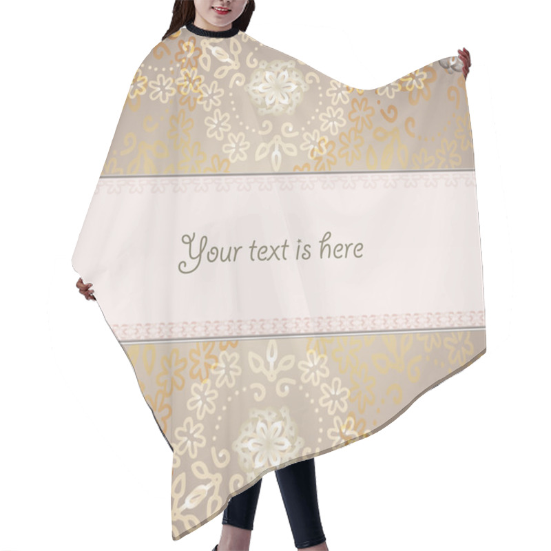 Personality  Abstract Backround Pale Brown Lace Hair Cutting Cape
