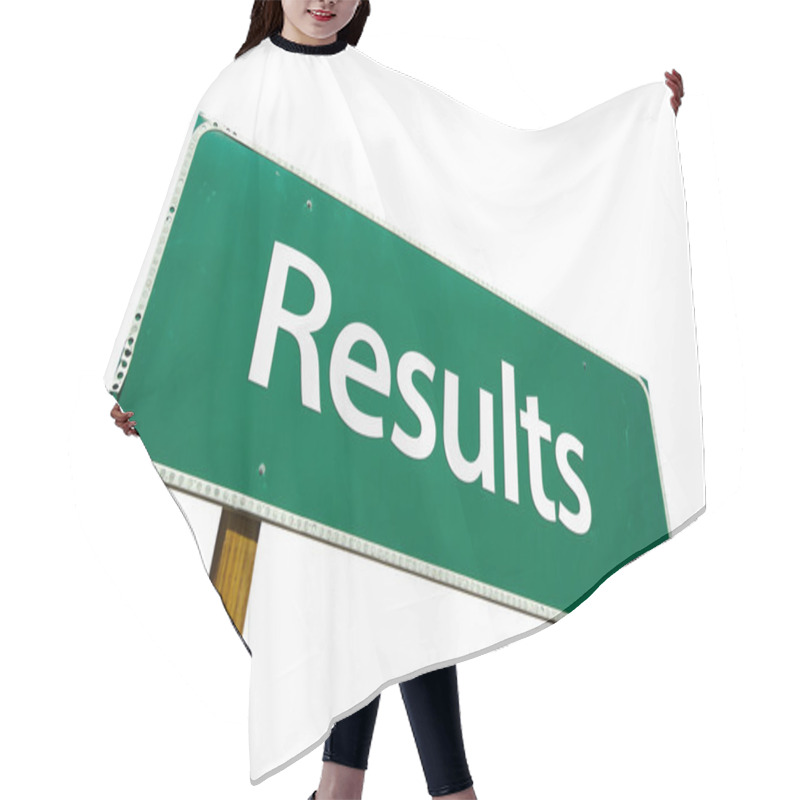 Personality  Results Road Sign With Clipping Path Hair Cutting Cape