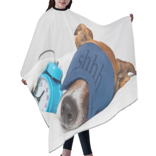 Personality  Dog Sleeping With Alarm Clock And Sleeping Mask Hair Cutting Cape