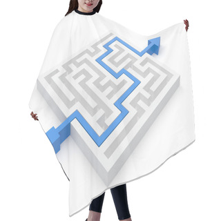 Personality  Maze Puzzle Seasy Solution Hair Cutting Cape