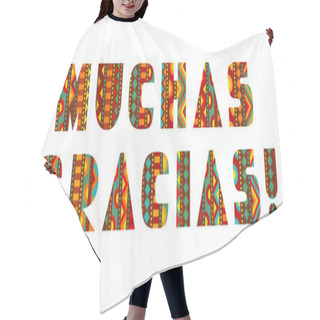 Personality  Muchas Gracias Ornate Lettering Hair Cutting Cape