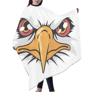 Personality  Eagle Face Cartoon Animal Mascot Character For Sport Logo Vector Hair Cutting Cape