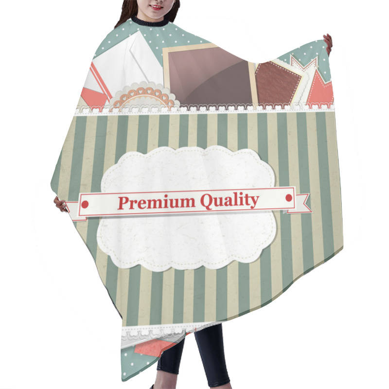 Personality  Vintage Background Premium Quality Hair Cutting Cape