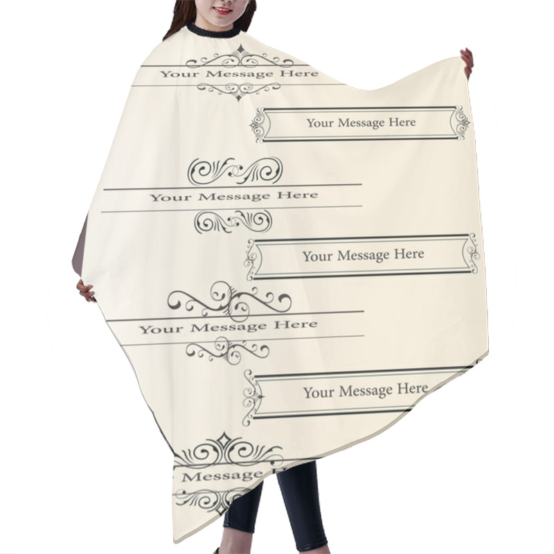 Personality  The Vector Set Of Design Elements Hair Cutting Cape