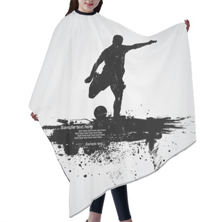Personality  Soccer Player Vector Hair Cutting Cape