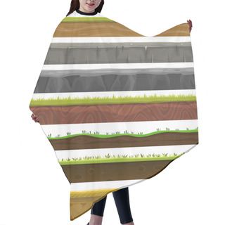 Personality  Seamless Grounds, Soil And Grass For Ui Game Hair Cutting Cape