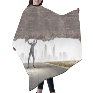 Personality  Powerful Businessman Hair Cutting Cape