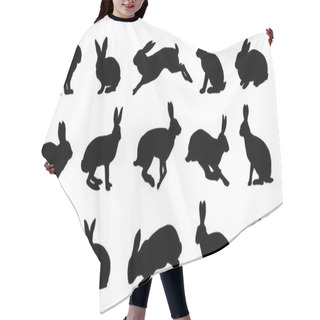 Personality  Rabbit Silhouettes Hair Cutting Cape