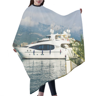 Personality  Luxury Yacht In Port. Budva. Montenegro Hair Cutting Cape