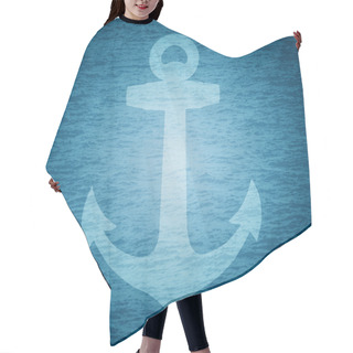 Personality  Vector Illustration Of Anchor On Sea Background Hair Cutting Cape