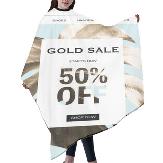 Personality  Gold Sale Banner Hair Cutting Cape