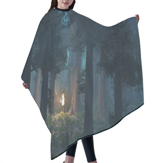 Personality  Lost Woman In The Deep Forest Hair Cutting Cape