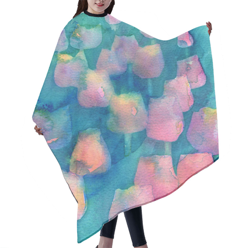 Personality  Turquoise Tulips Texture Hair Cutting Cape