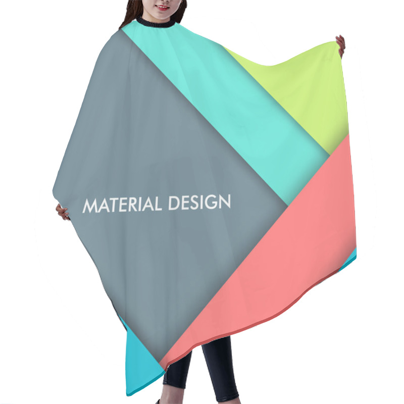 Personality  Illustration Of Modern Material Design. Vector Background Hair Cutting Cape