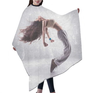 Personality  Young Woman Hip Hop Dancer Hair Cutting Cape