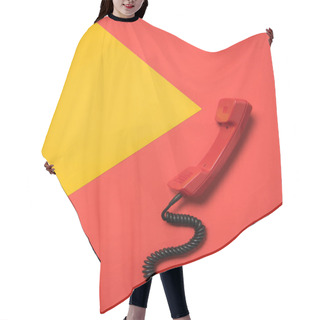 Personality  Red Telephone Handset Hair Cutting Cape