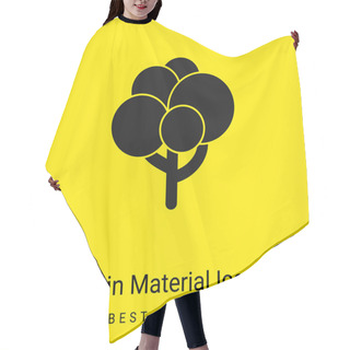 Personality  Black Tree Shape With Balls Foliage Minimal Bright Yellow Material Icon Hair Cutting Cape