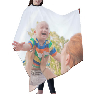 Personality  Baby With Down Syndrome Hair Cutting Cape