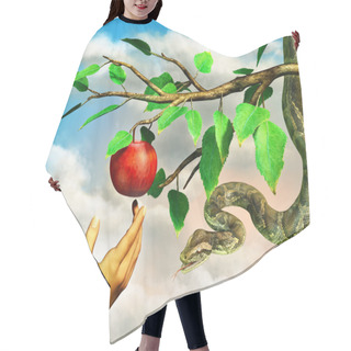 Personality  Apple Temptation Hair Cutting Cape