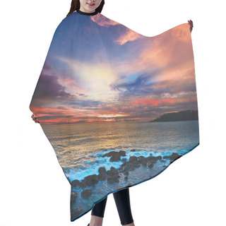 Personality  Ocean Sunset Hair Cutting Cape