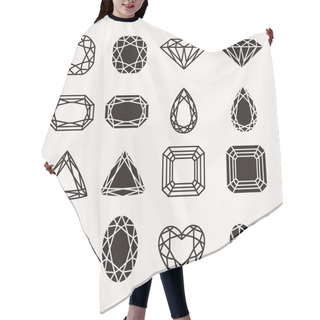 Personality  Diamond Icons Hair Cutting Cape