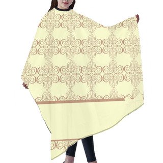Personality  Romantic Yellow Scrapbooking, Vector Illustration  Hair Cutting Cape