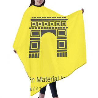 Personality  Arc De Triomphe Minimal Bright Yellow Material Icon Hair Cutting Cape