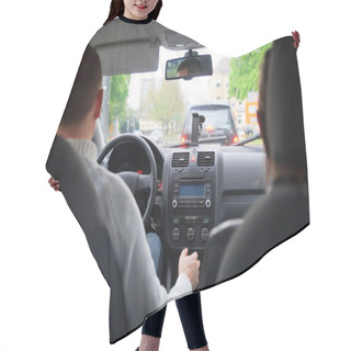 Personality  Driver In Real Action Hair Cutting Cape
