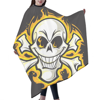 Personality  Skull Cartoon Hair Cutting Cape