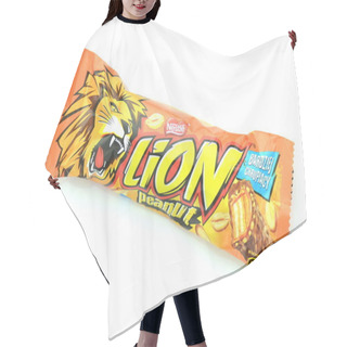 Personality  Lion Chocolate Bar Isolated On White Background Hair Cutting Cape