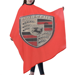 Personality  Red Porsche Vintage Car Sign Hair Cutting Cape