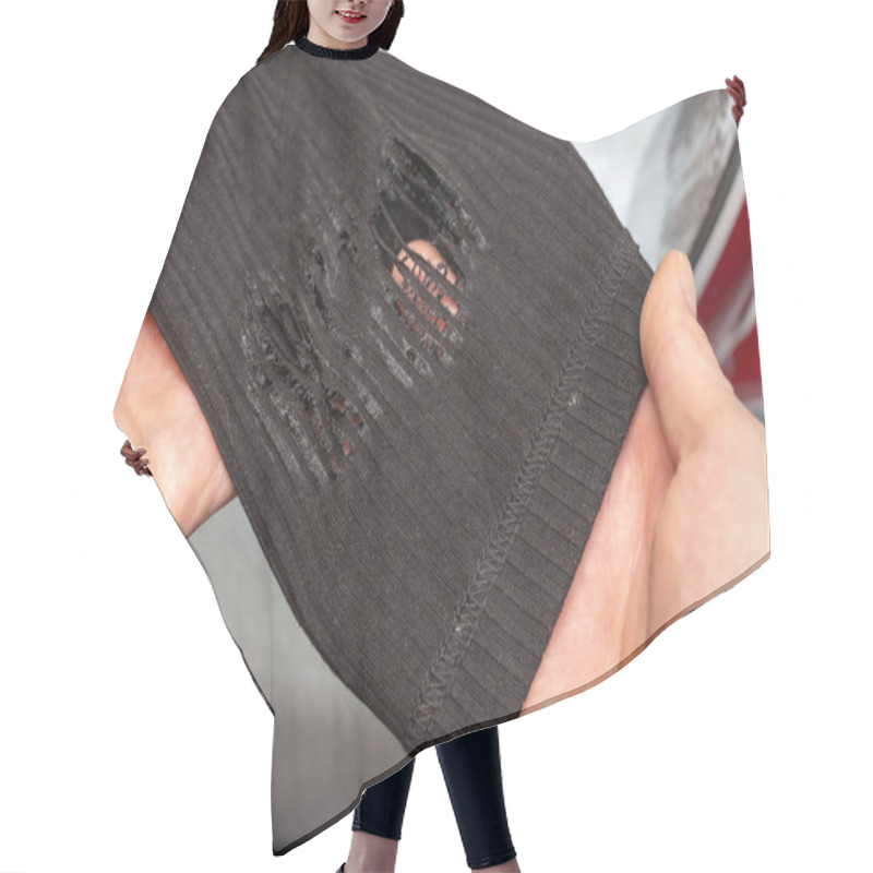 Personality  Using A Highly Heated Iron Hair Cutting Cape