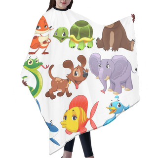 Personality  Set Of Animals. Hair Cutting Cape