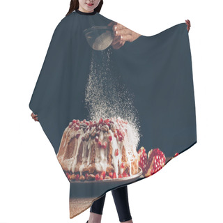 Personality  Woman Powdering Christmas Cake Hair Cutting Cape